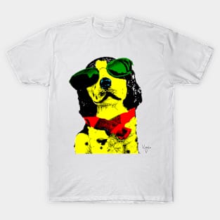 POP ART COOL STAR DOG T-Shirt